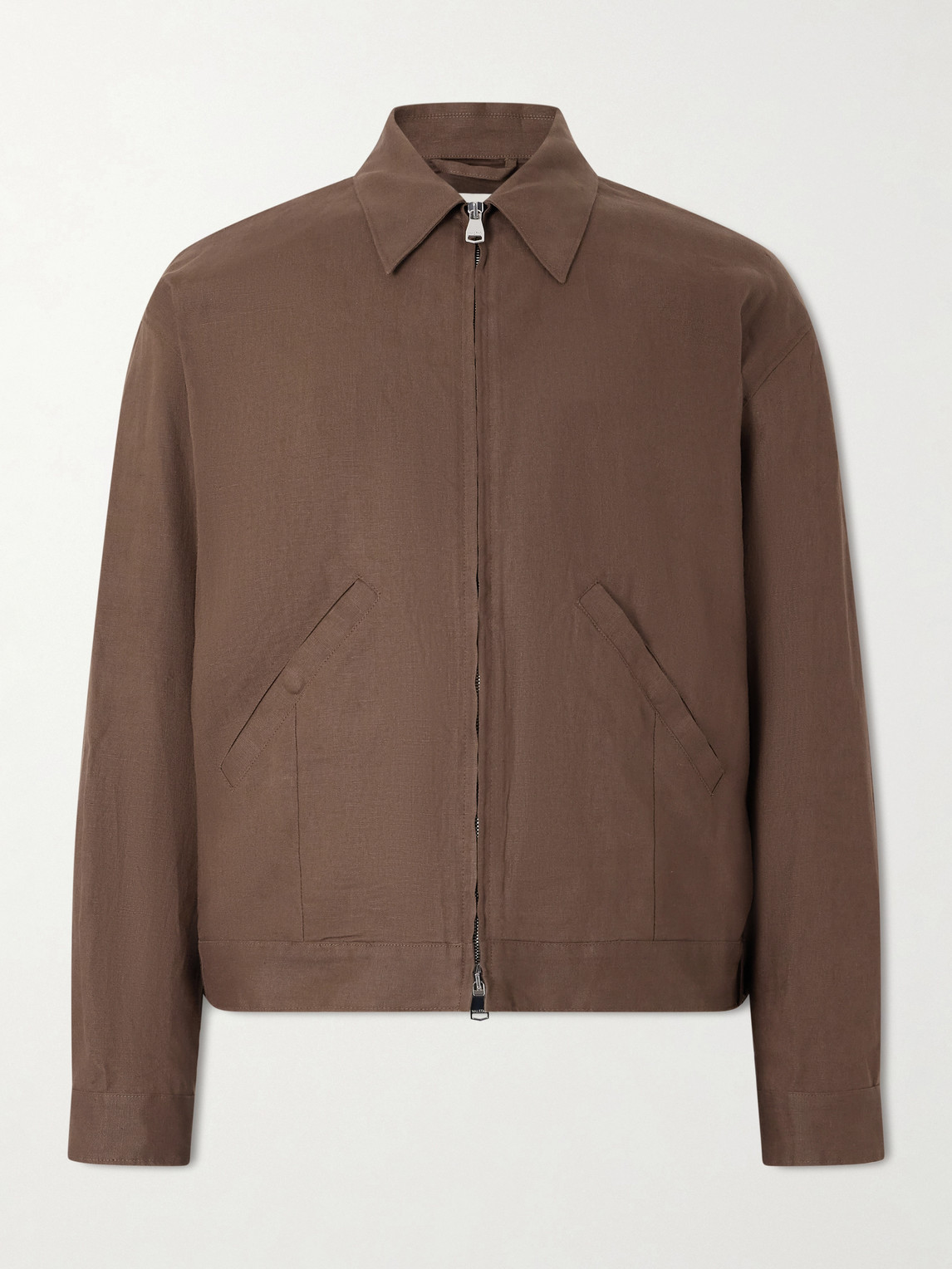 Valstar Stan Linen Bomber Jacket In Brown