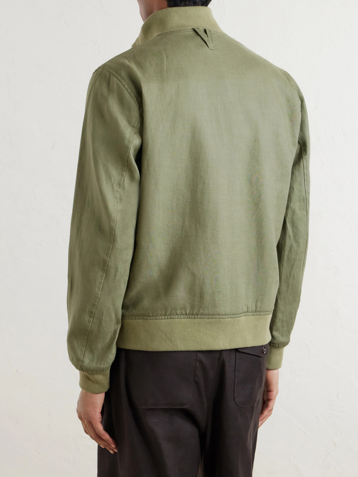  Valstar - Valstarino Linen Bomber Jacket - Men - Green - It 46 