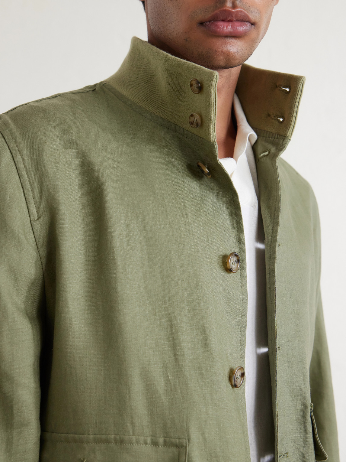 Valstarino Linen Bomber Jacket