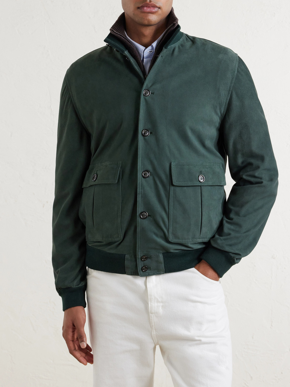  Valstar - Valstarino Suede Jacket - Men - Green - It 46 