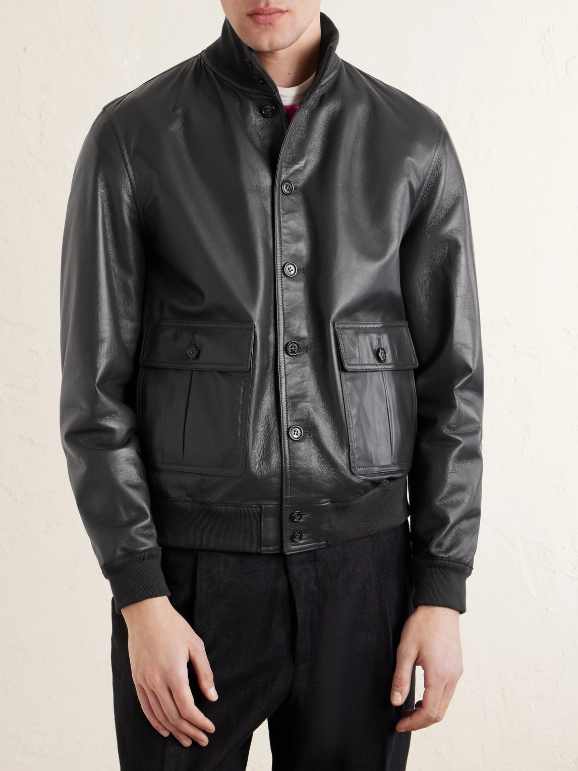  Valstar - Valstarino Leather Jacket - Men - Black - It 48 