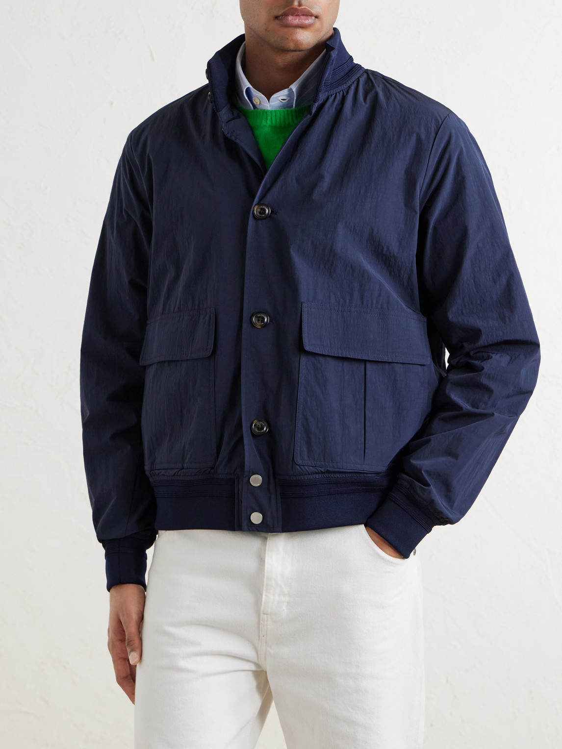 Valstar Ino Shell Bomber Jacket In Blue