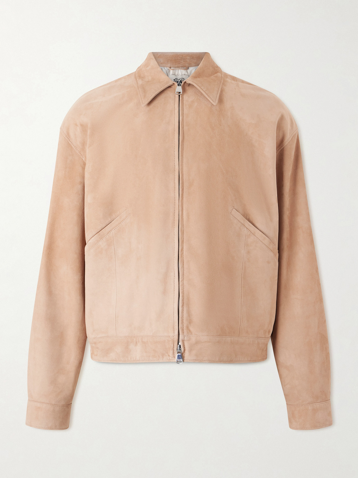 Valstar Stan Suede Bomber Jacket In Neutral