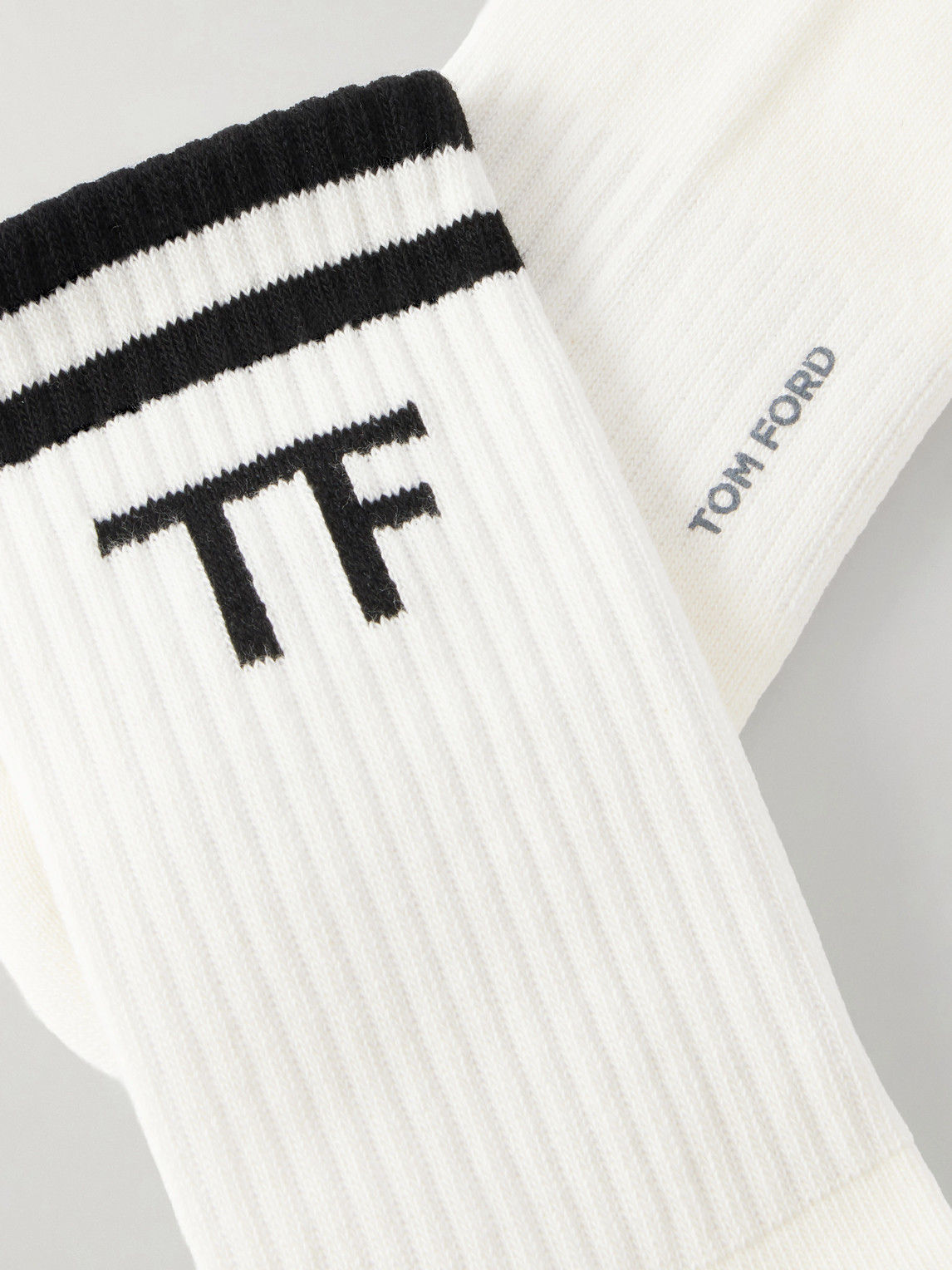 Ribbed Cotton-Blend Socks