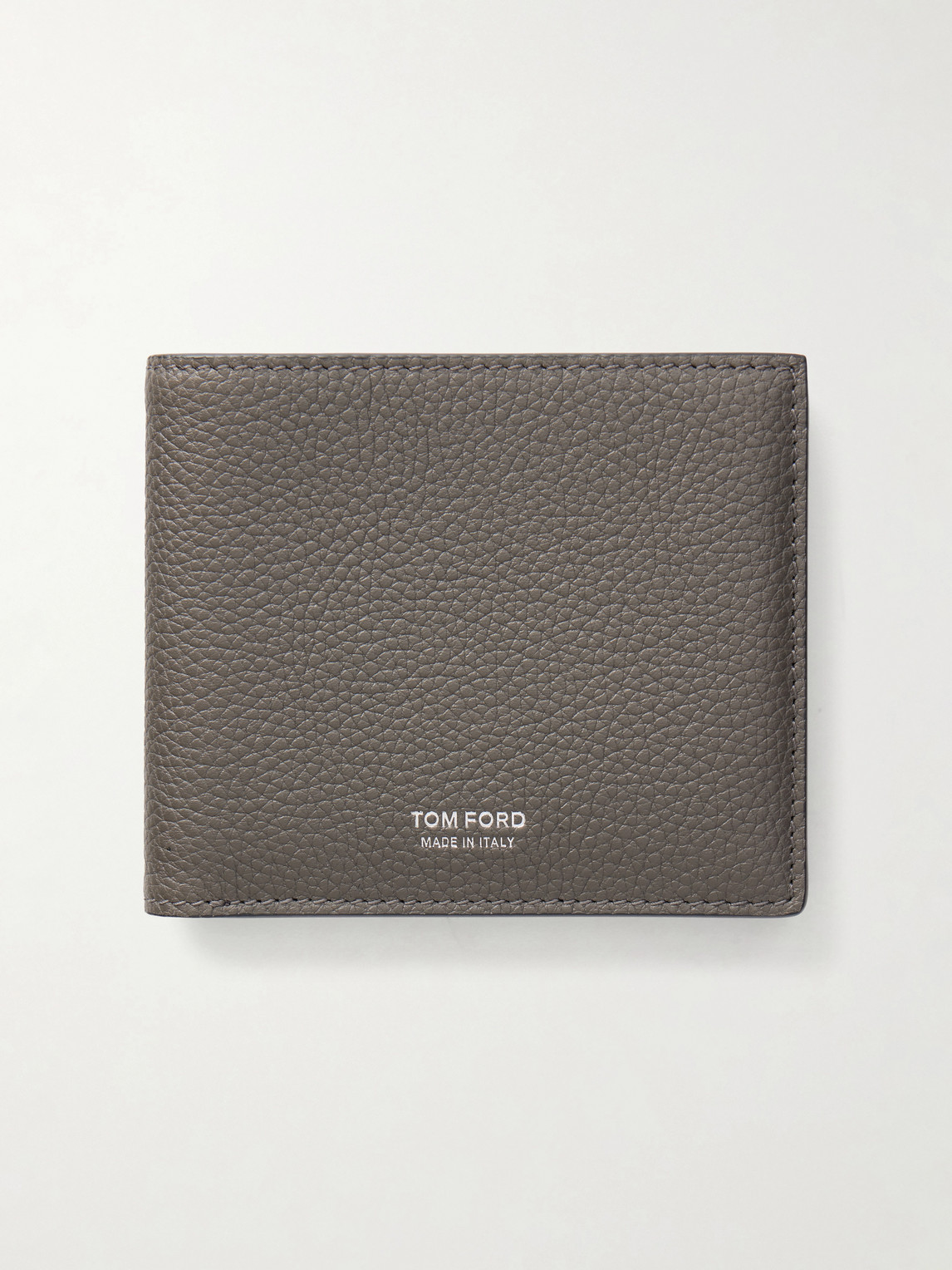 Tom Ford T Line Soft Grain Leather Bifold Wallet In White