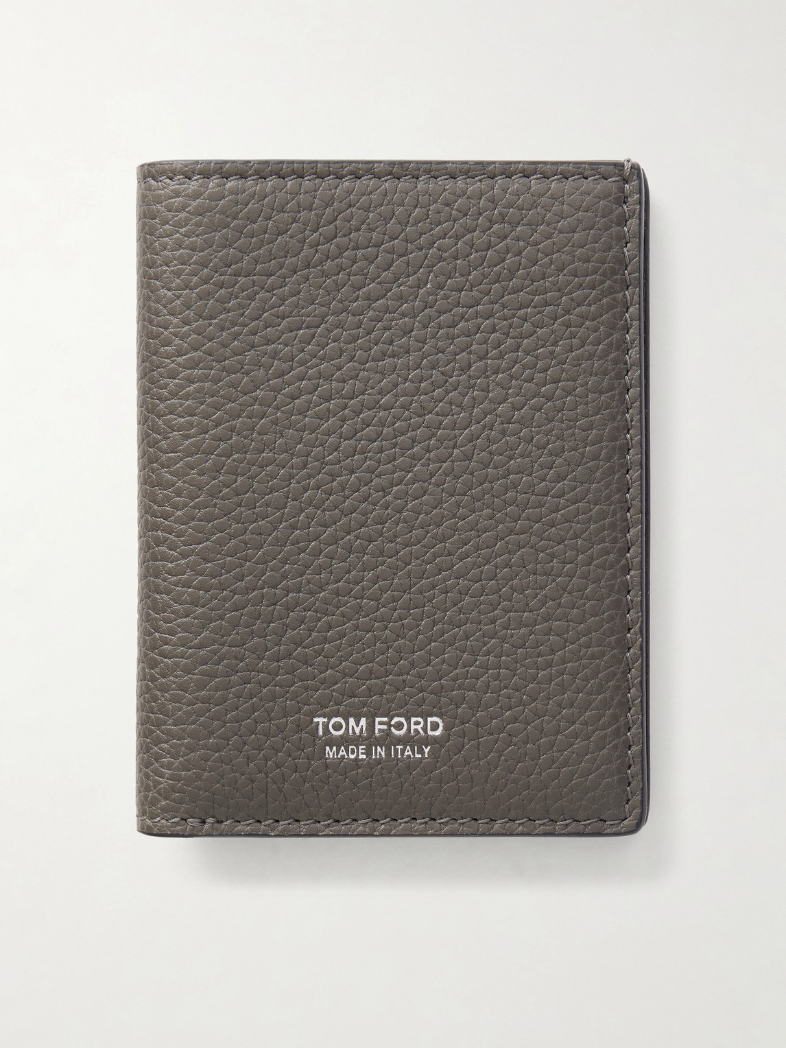 Tom Ford T Line Leather Folding Cardholder In Black