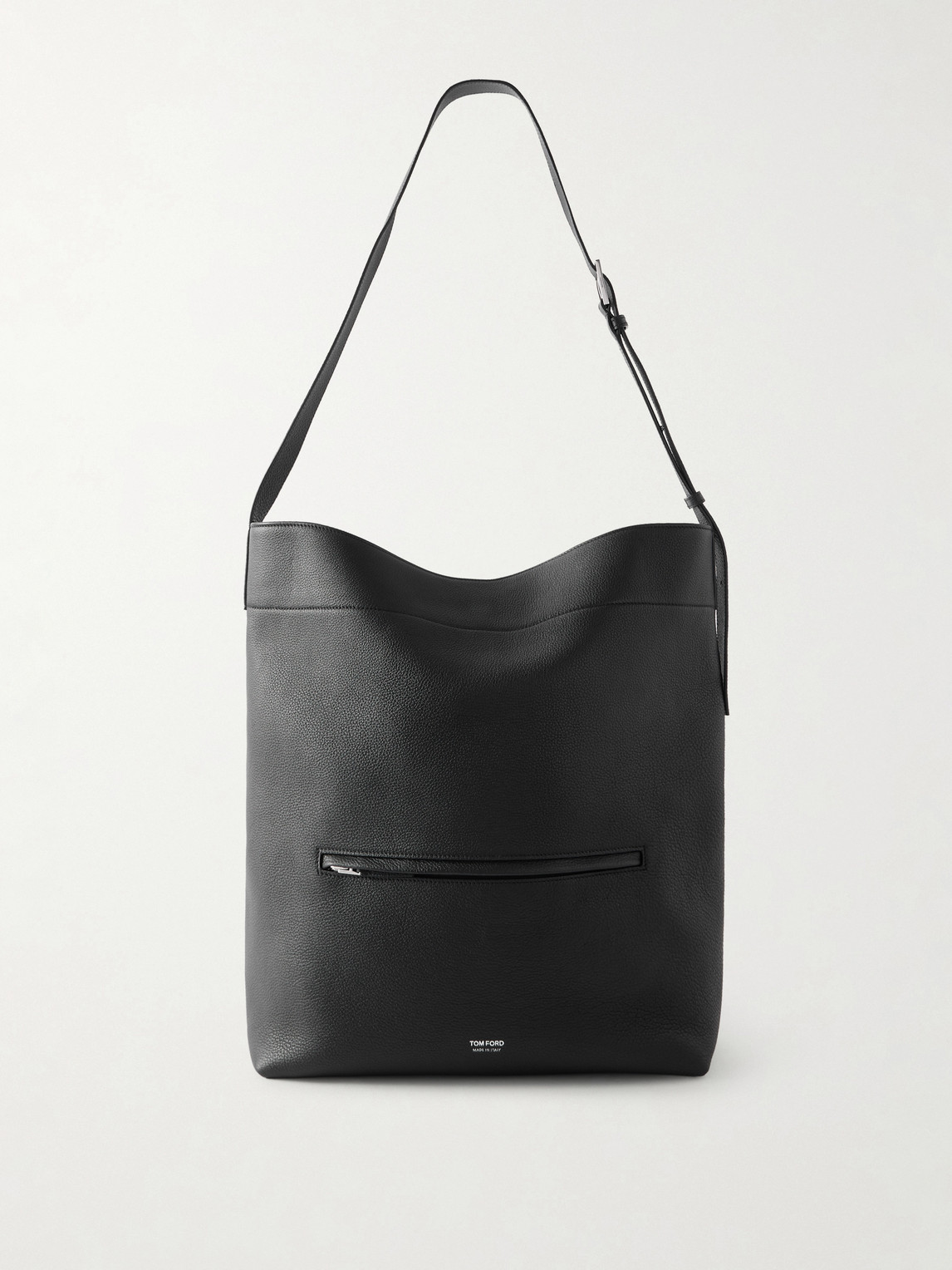 Tom Ford Full-grain Leather Tote Bag In Black