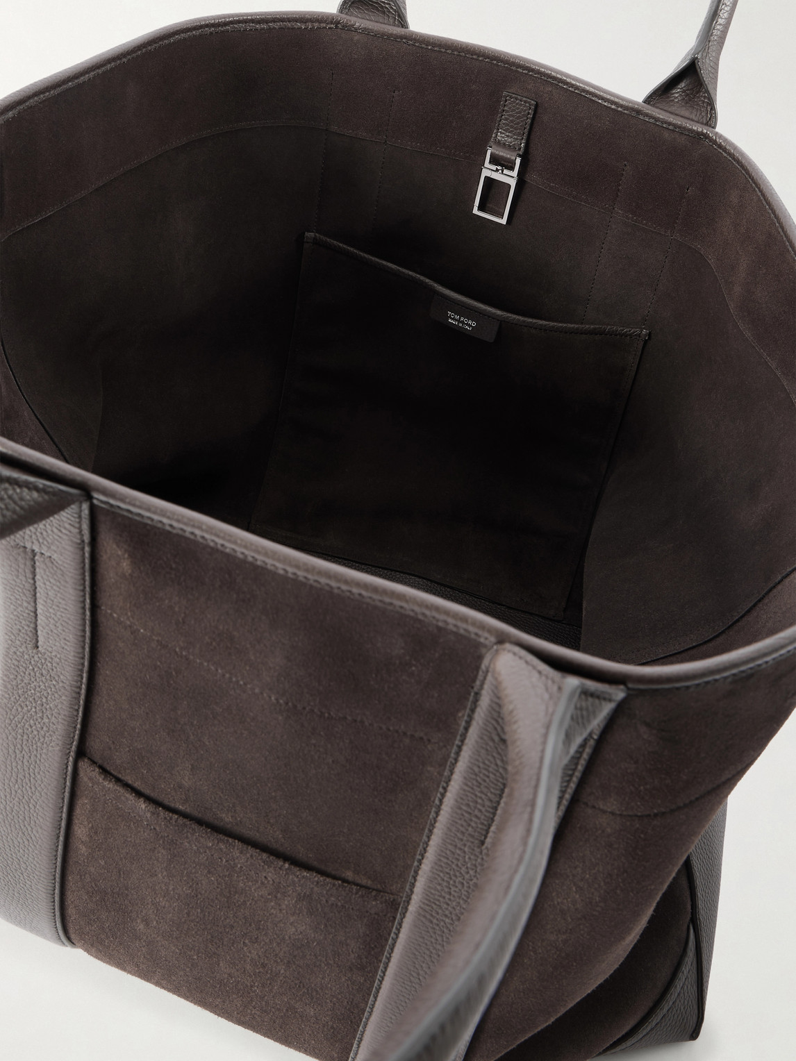Tom Ford Leather-Trimmed Suede Weekend Bag - Men | Thumbnail 6 Tom Ford Leather-Trimmed Suede Weekend Bag - Men | Thumbnail 6