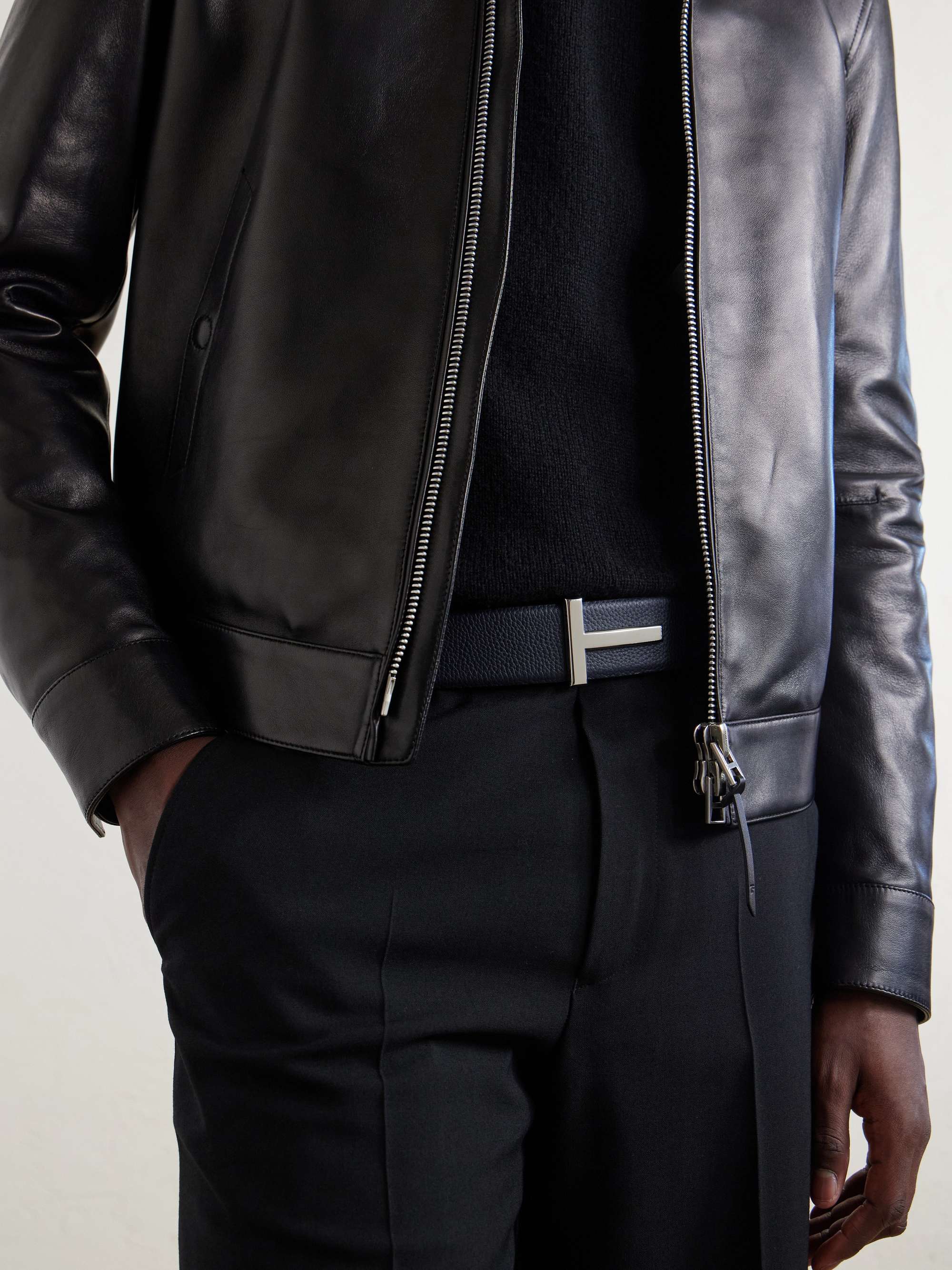 TOM FORD 4cm Reversible Full-Grain Leather Belt