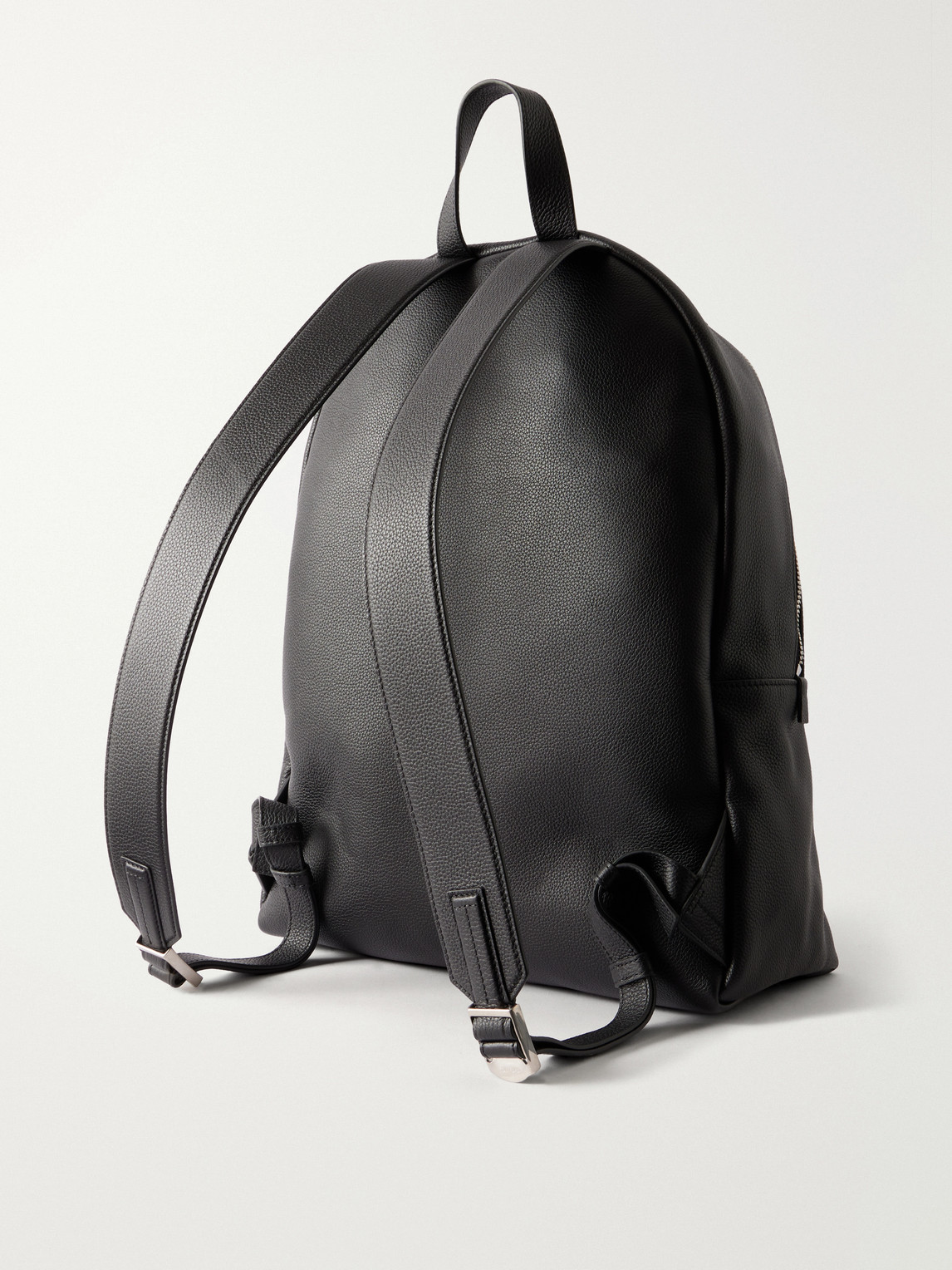 Tom Ford Full-grain Leather Backpack In Black