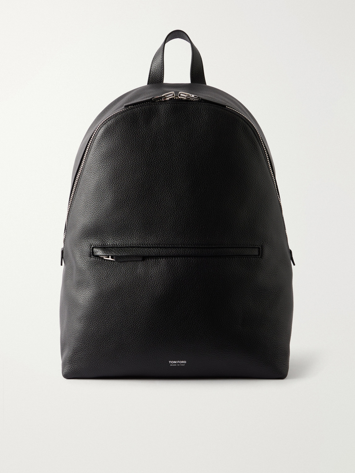 Tom Ford Full-grain Leather Backpack In Black