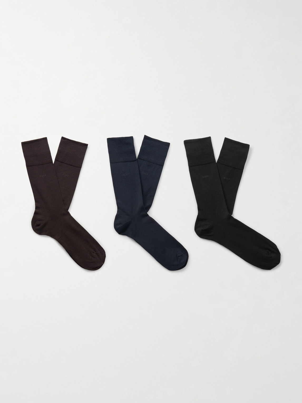 Cdlp Pack Of Six Cotton-blend Socks In Multi