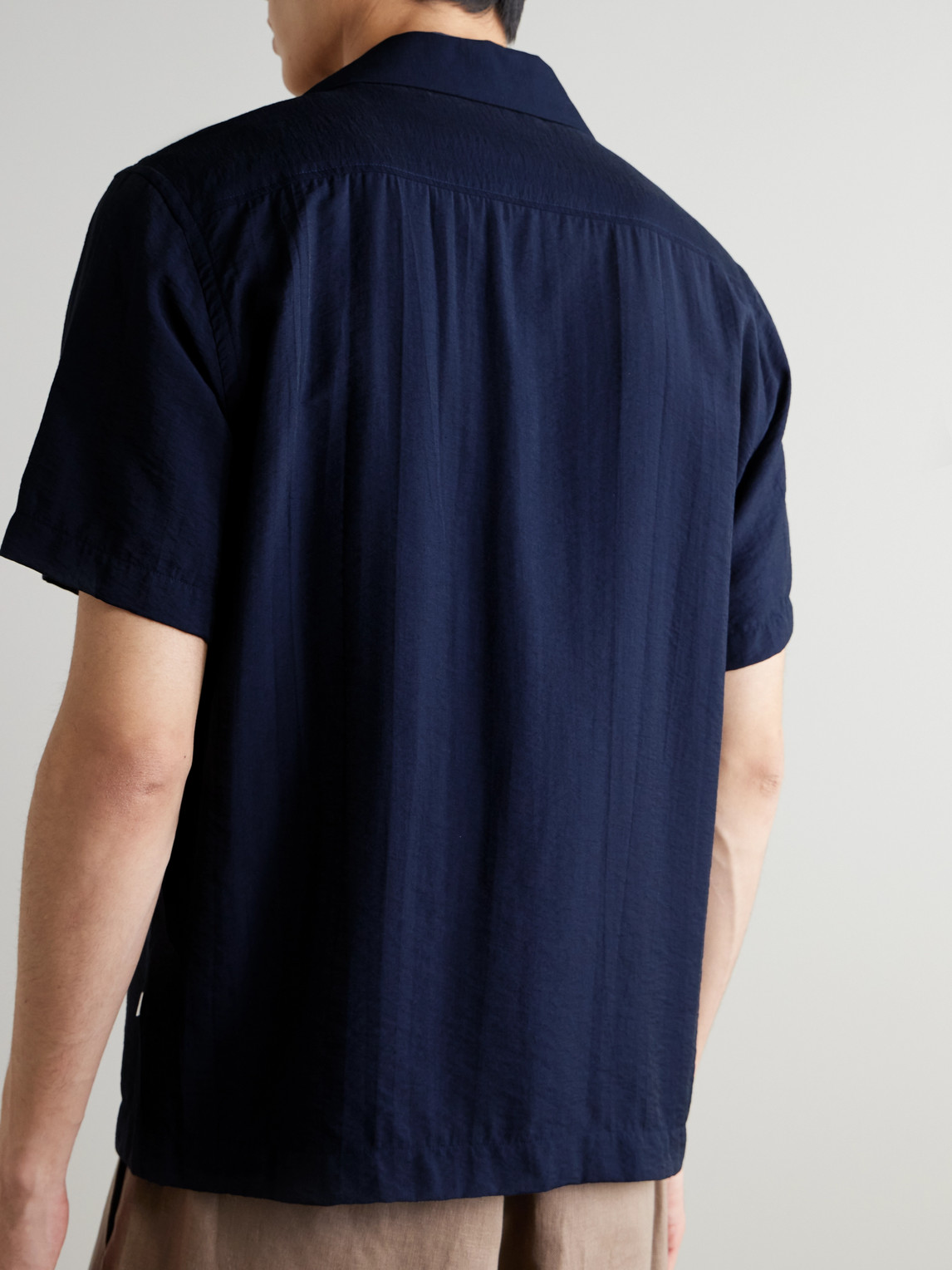 Hank 5971 Camp-Collar Tencel™ Modal-Blend Seersucker Shirt