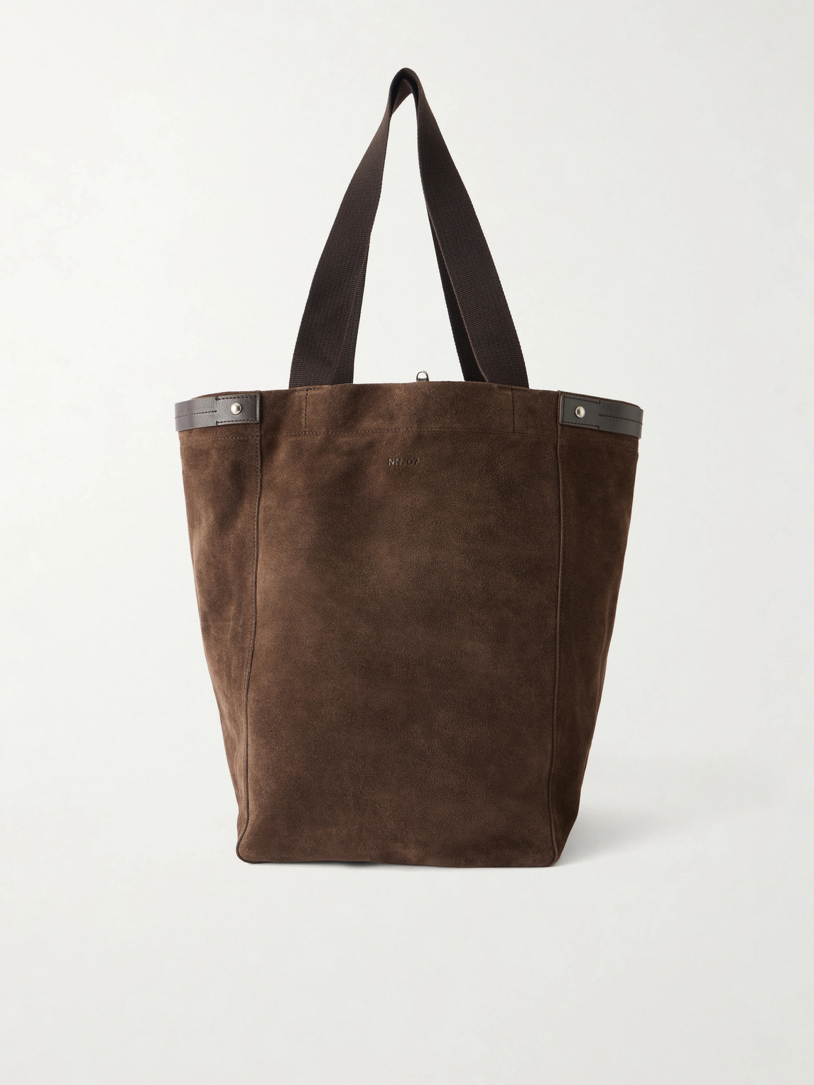 Nn07 Grip Tote 90025 Suede Tote Bag In Brown