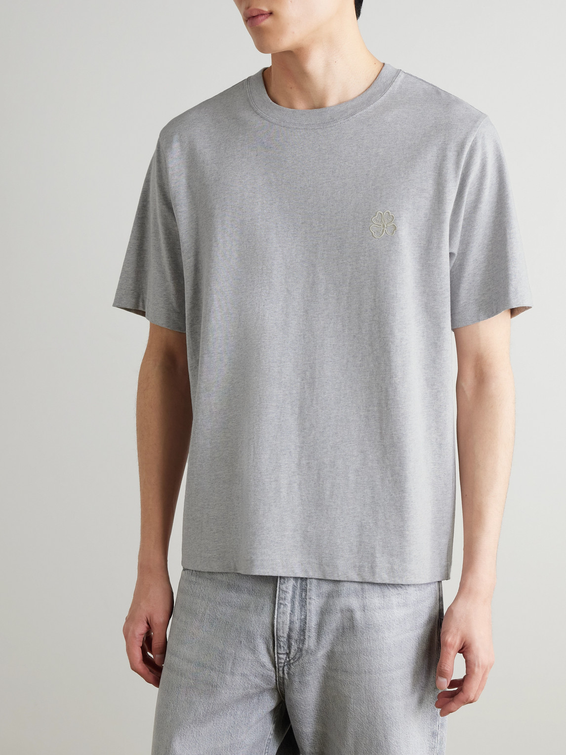 Jett 30026 Embroidered Organic Cotton-Jersey T-Shirt