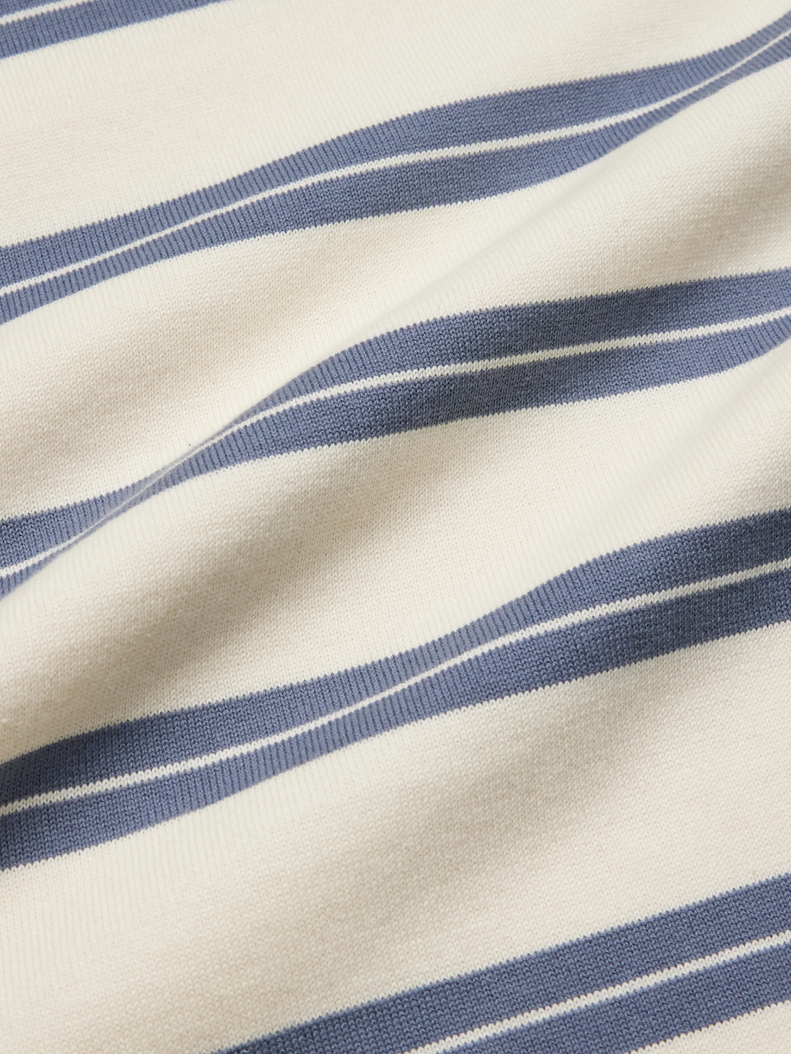  Nn07 - Sailor Crew 60019 Striped Organic Cotton-jersey Sweater - Men - Blue - M 