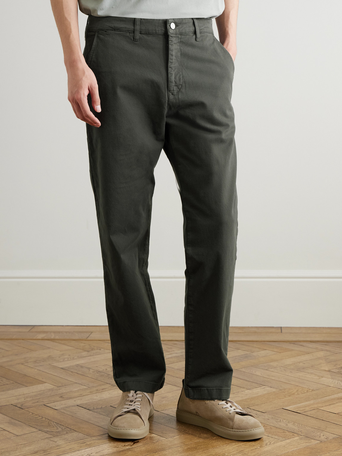 Aden 1923 Straight-Leg Organic Cotton-Blend Twill Trousers