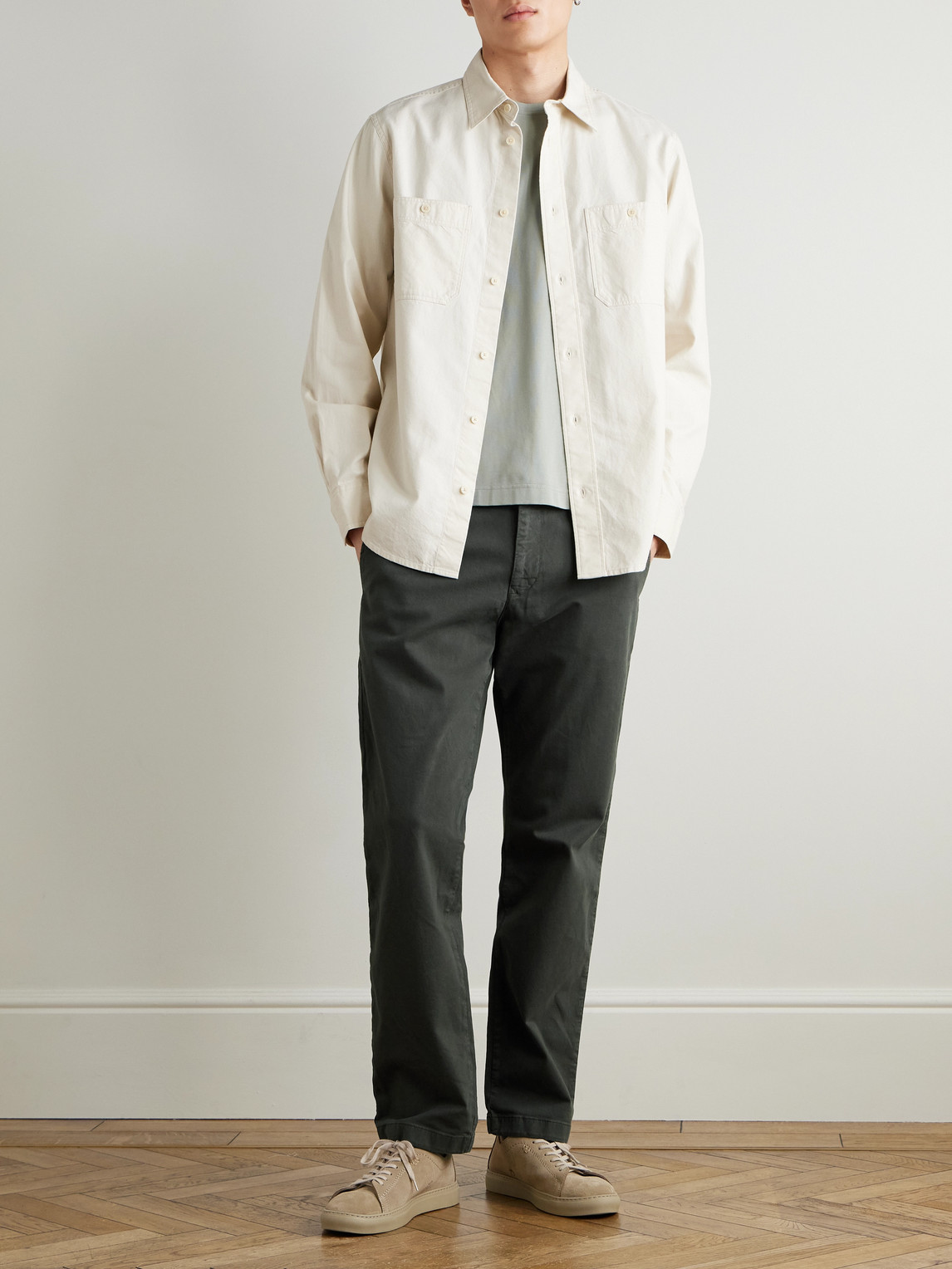 Aden 1923 Straight-Leg Organic Cotton-Blend Twill Trousers