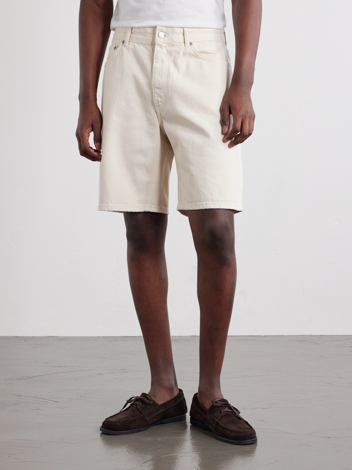  Nn07 - Otis Straight-leg Organic Denim Shorts - Men - Neutrals - Uk/us 28 