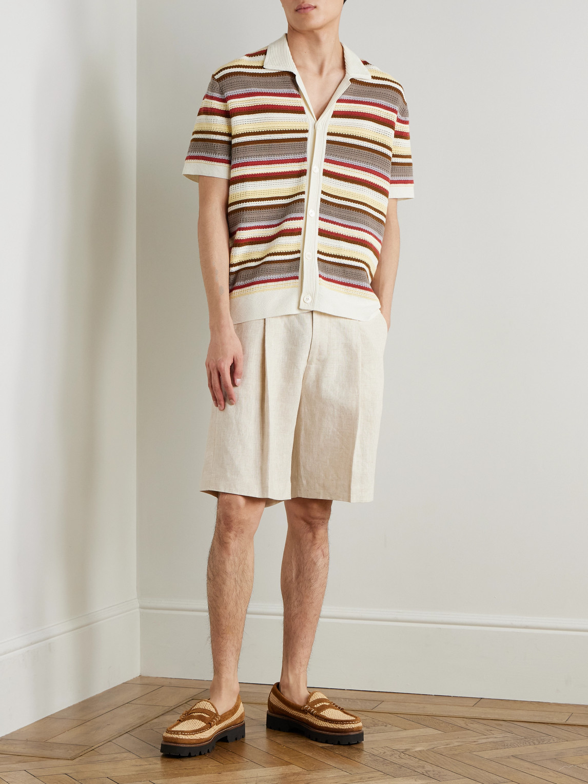Lars 60019 Camp-Collar Striped
