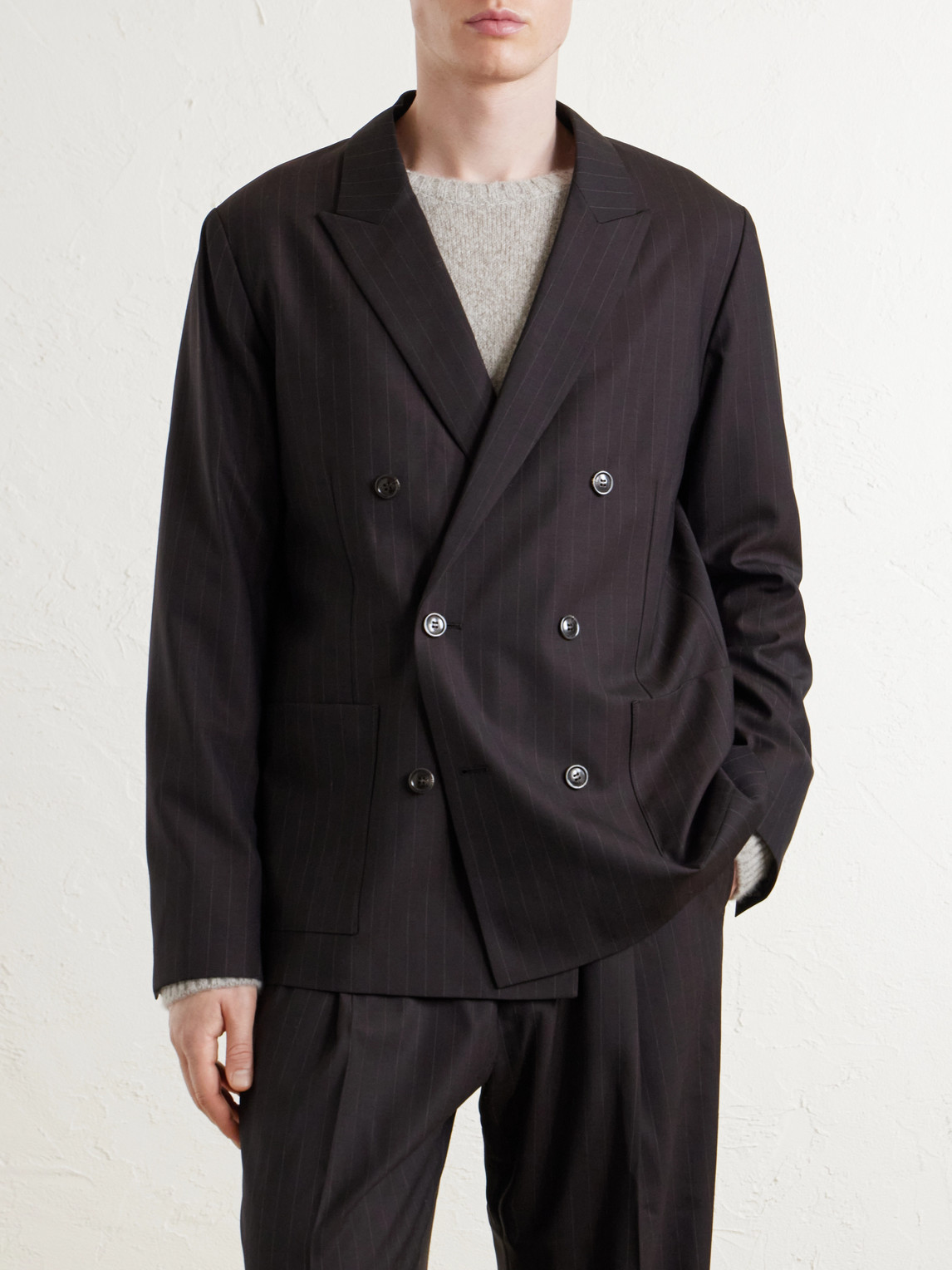 Jordin 10037 Double-Breasted Woven Blazer
