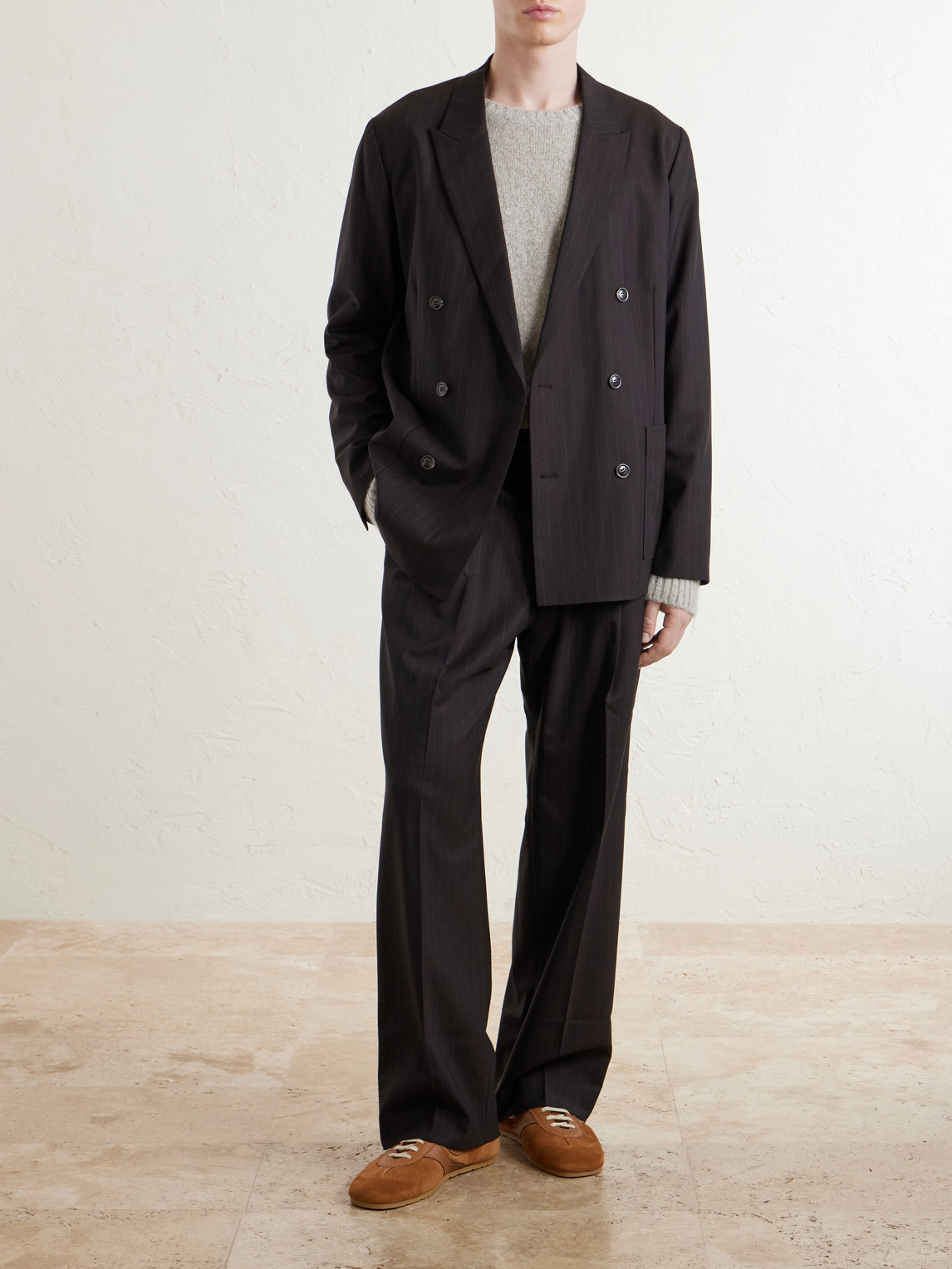 Jordin 10037 Double-Breasted Woven Blazer