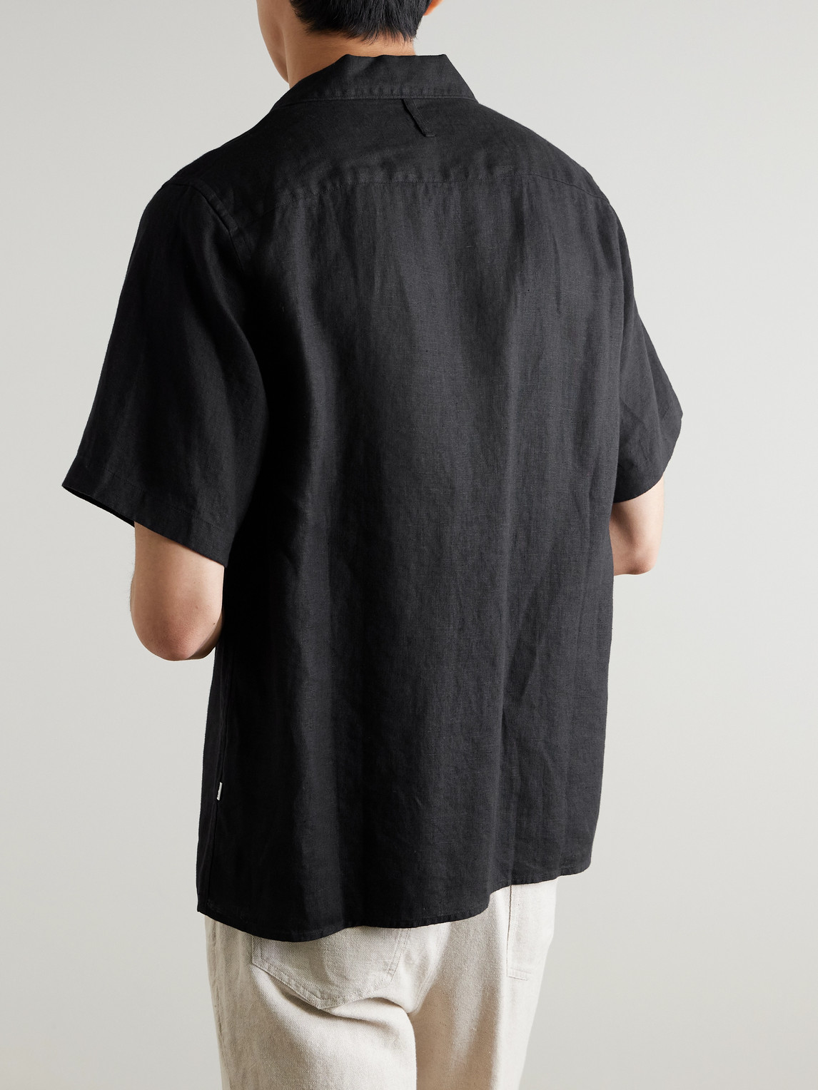 Julio 5708 Camp-Collar Linen Shirt