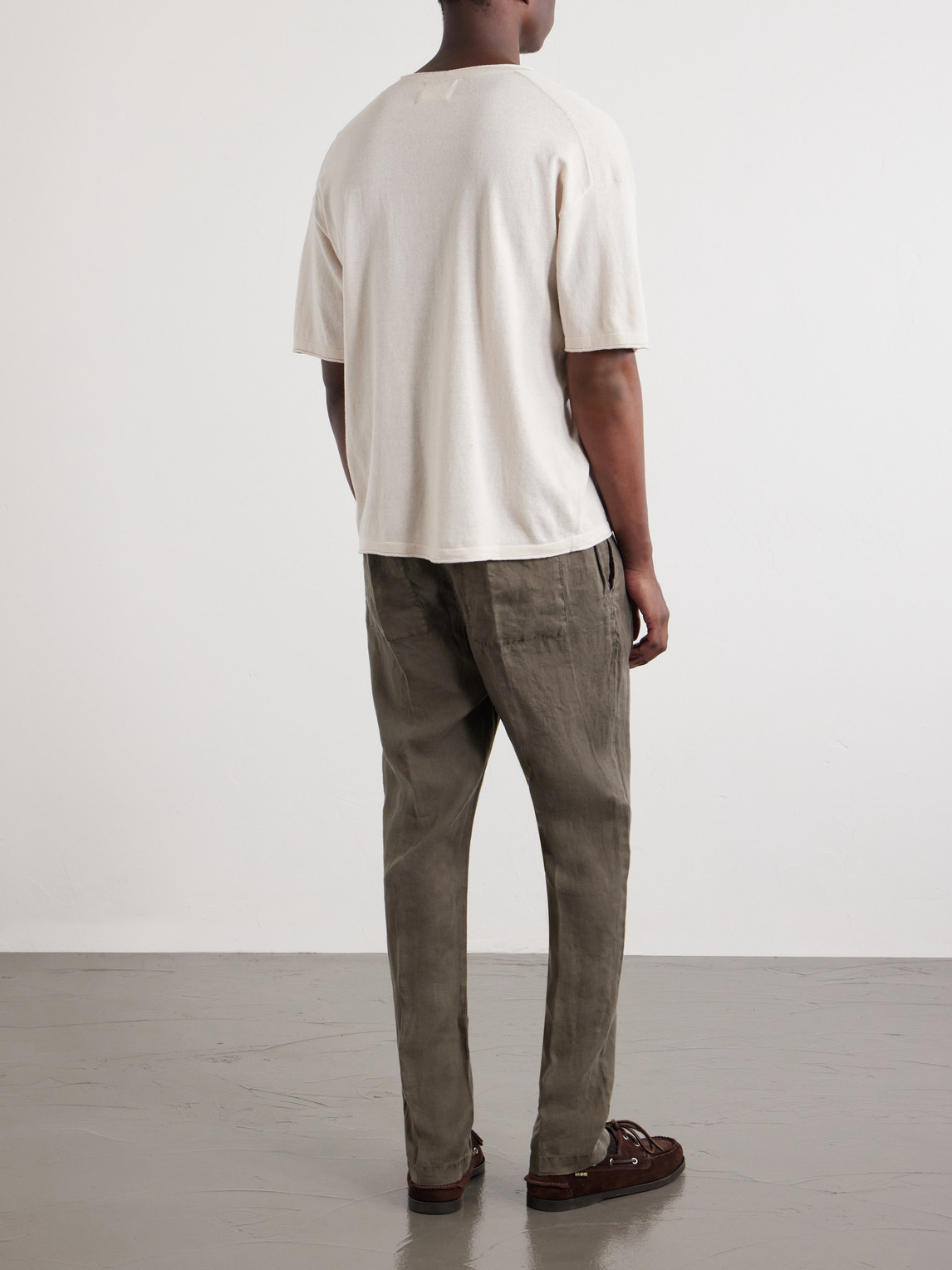 Ryan Knitted Cotton And Linen-Blend T-Shirt