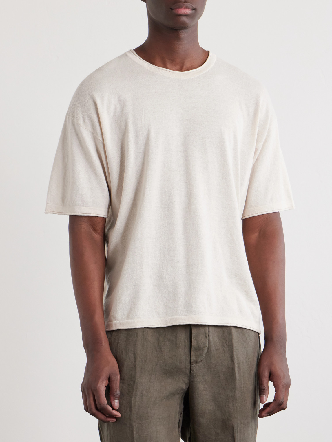 Ryan Knitted Cotton And Linen-Blend T-Shirt