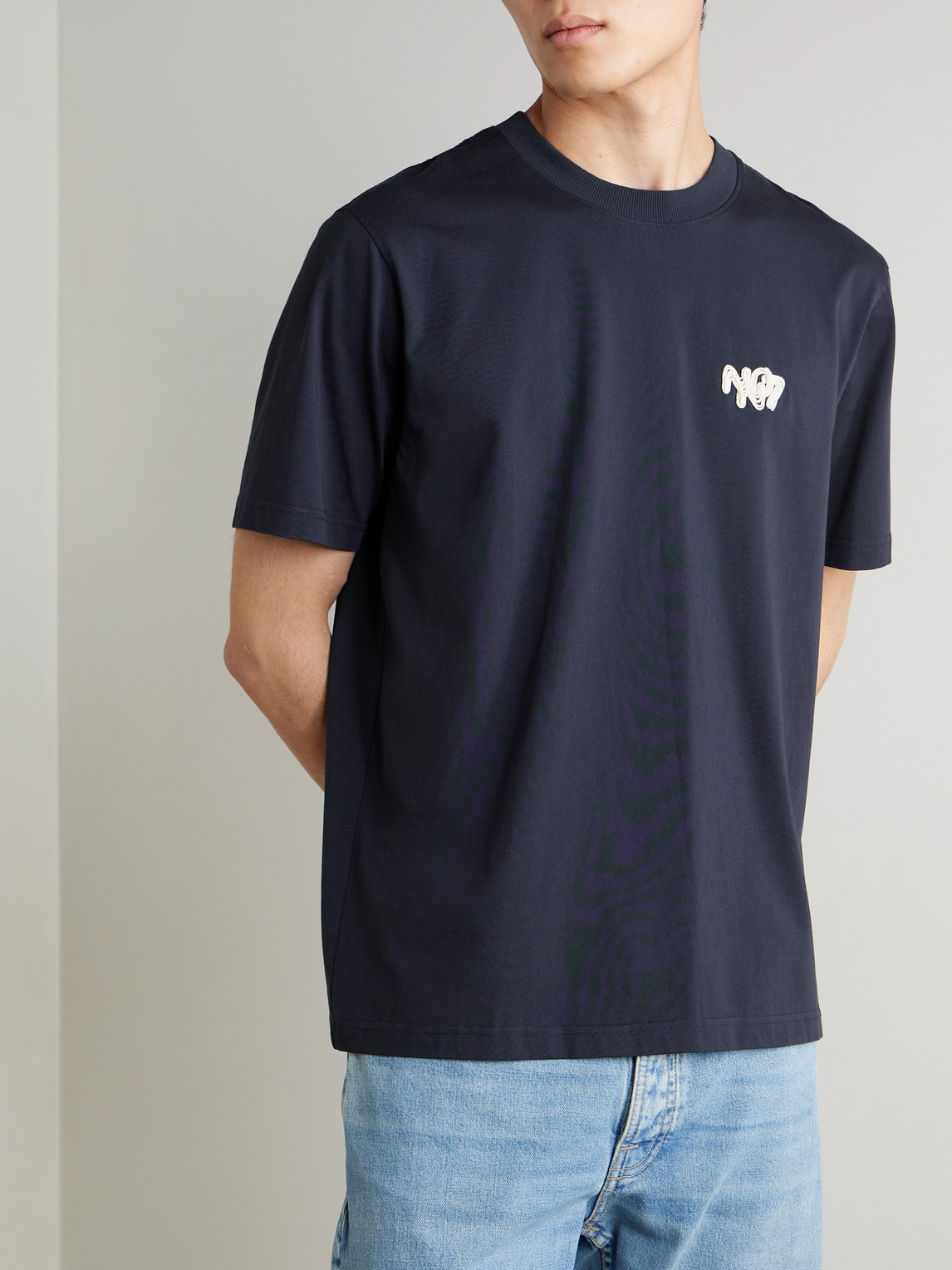 Adam App 3209 Logo-Appliquéd Pima Cotton-Jersey T-Shirt