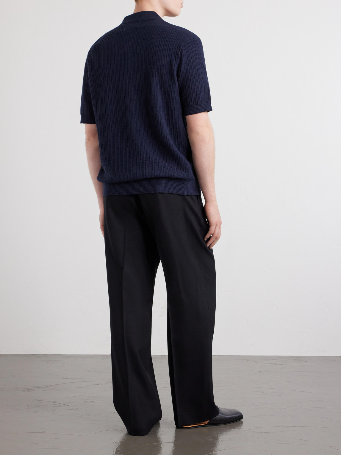 Nolan 6695 Textured-Knit Organic Cotton Shirt