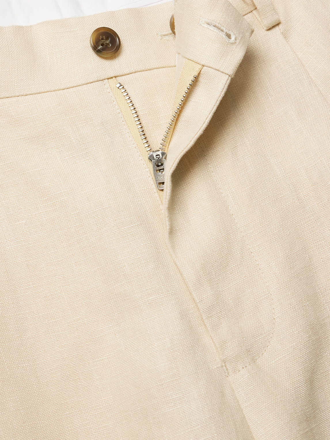 Justin 1454 Wide-Leg Pleated Linen Suit Trousers