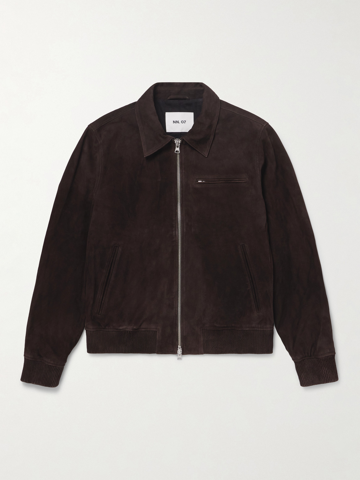 Nn07 Owen 90031 Suede Jacket In Brown