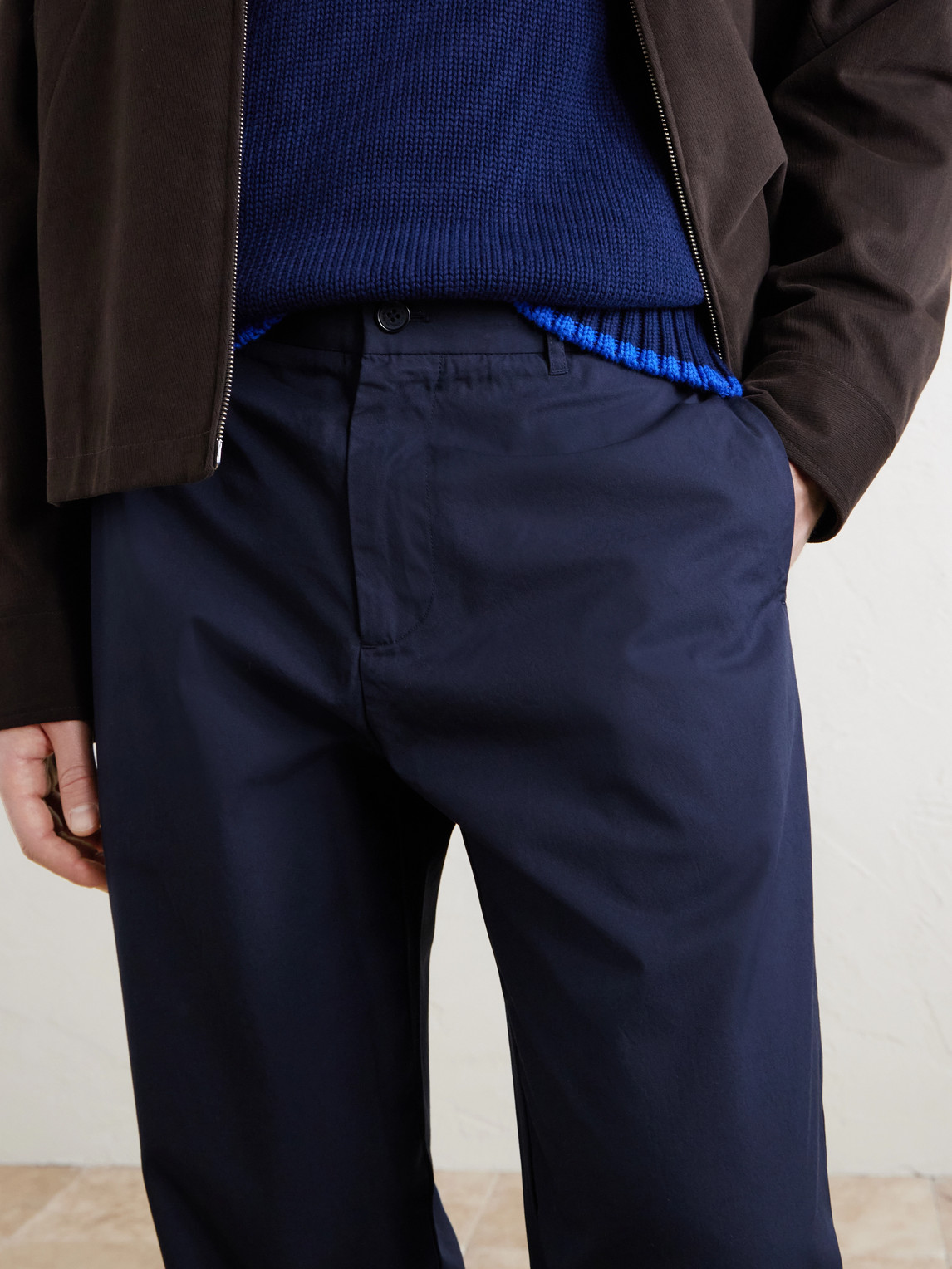 Brendan 10042 Straight-Leg Organic Cotton-Blend Chino
