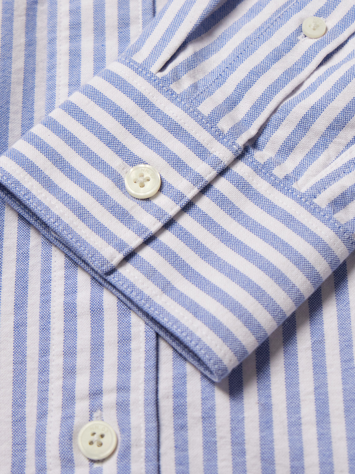 Colby 5910 Button-Down Collar Striped Organic Cotton Oxford Shirt