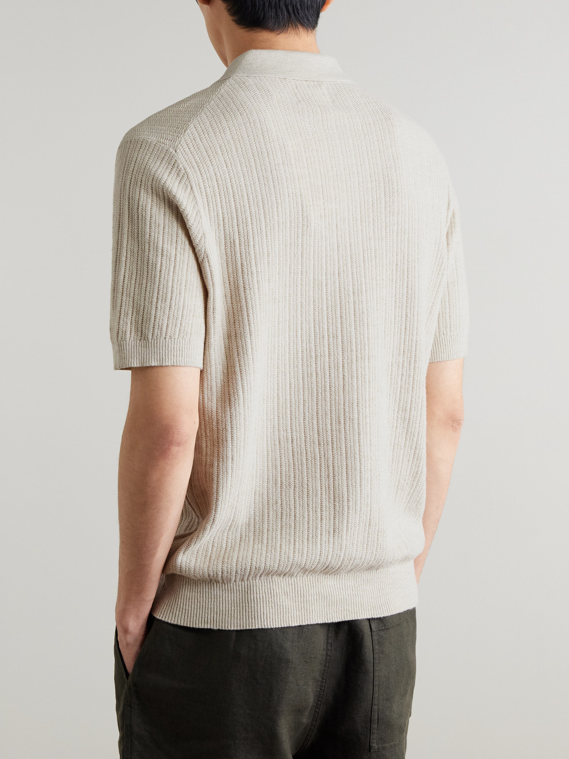  Nn07 - Nolan 6695 Textured-knit Organic Cotton Shirt - Men - Neutrals - S 