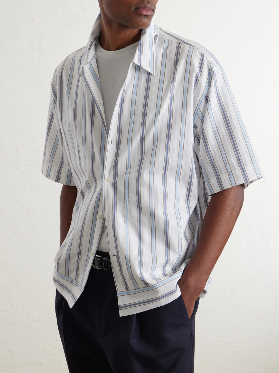 Striped Cotton-Poplin Shirt