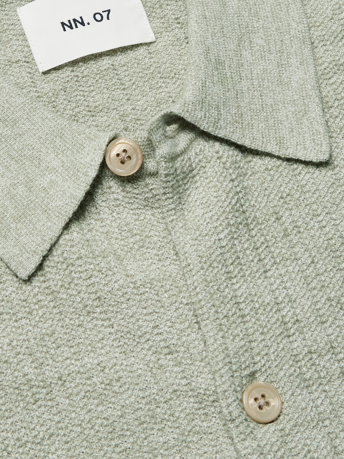 Nolan 6695 Textured-Knit Organic Cotton Shirt