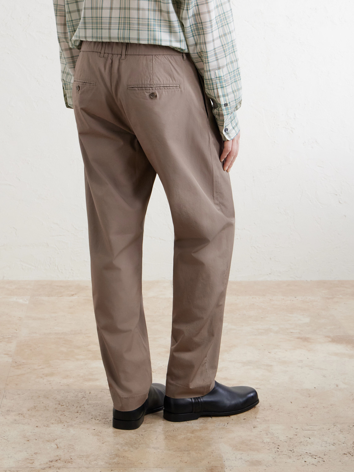 Brendan 10042 Straight-Leg Organic Cotton-Blend Chinos