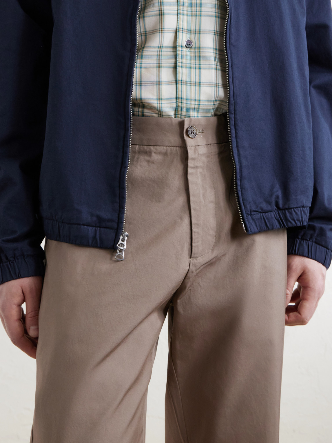 Brendan 10042 Straight-Leg Organic Cotton-Blend Chinos