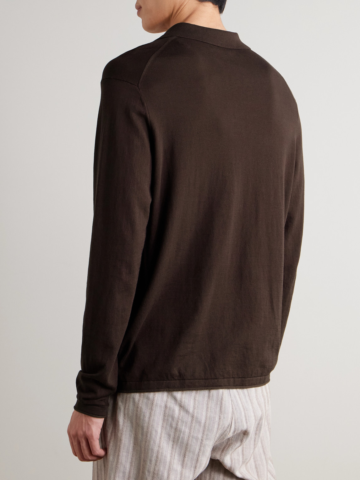 Sammy 60047 Cotton And Silk-Blend Polo Shirt
