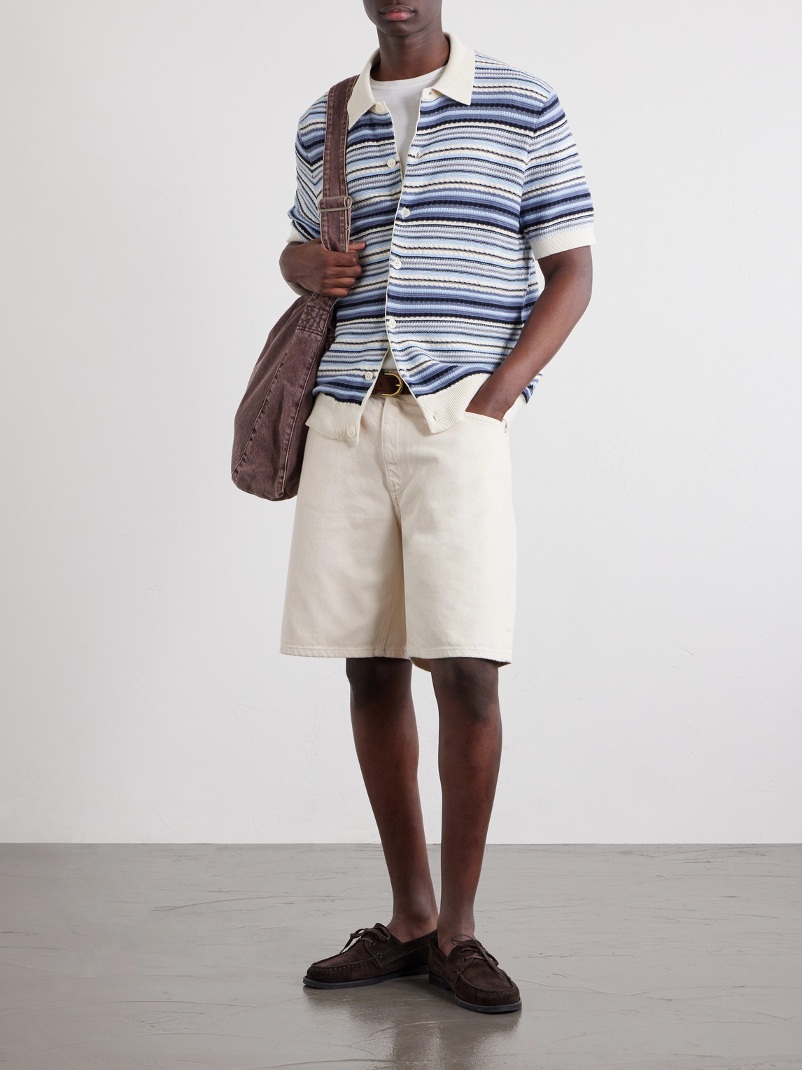 Nolan Striped Organic Cotton Polo Shirt