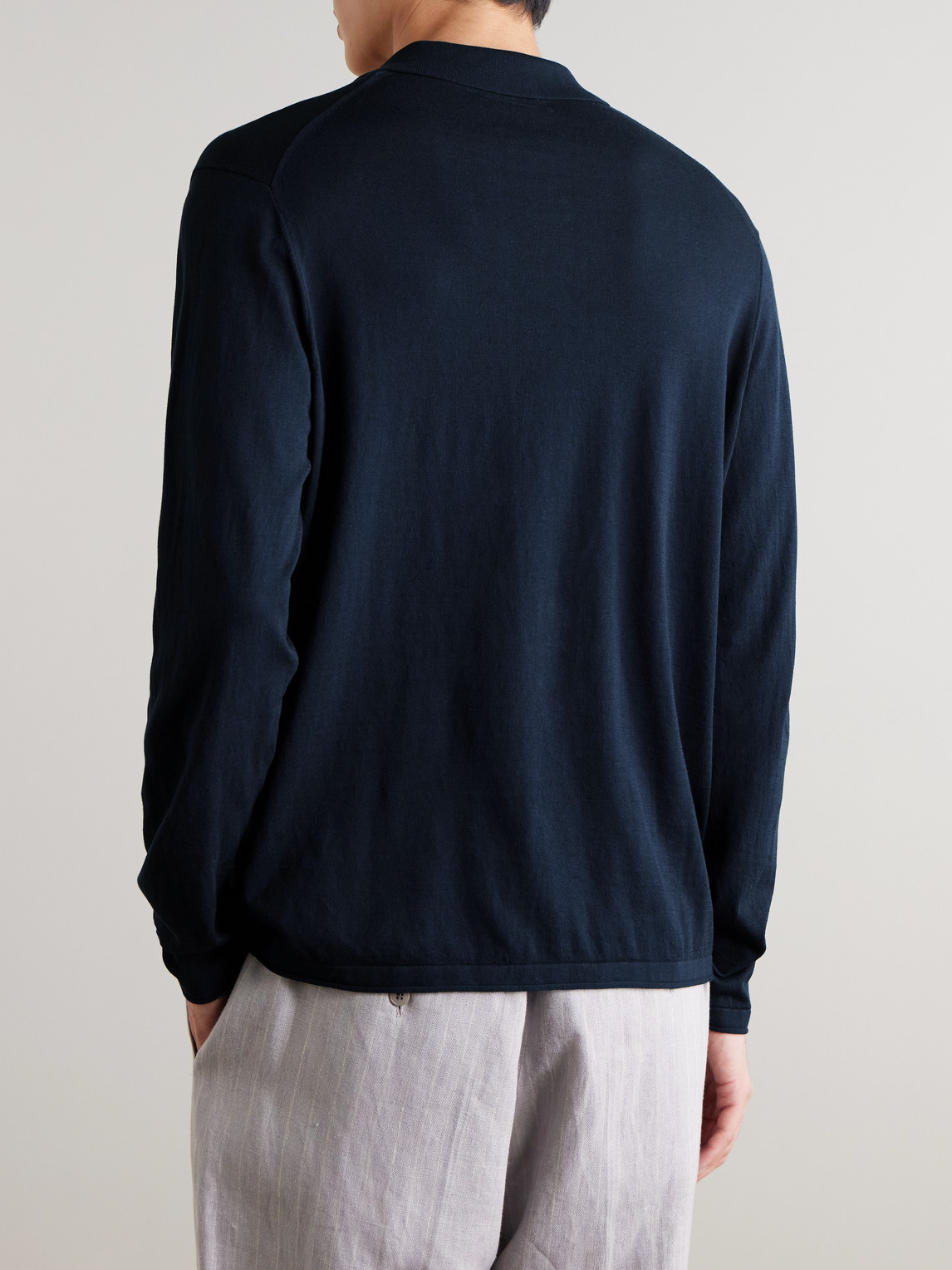 Sammy 60047 Cotton And Silk-Blend Polo Shirt