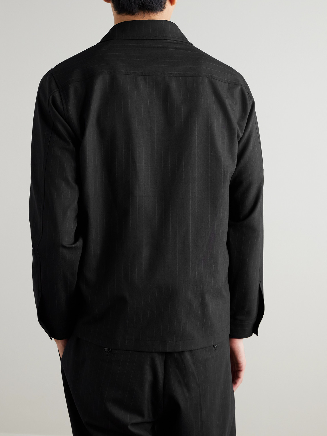 Zander 10037 Pinstriped Stretch-Hopsack Jacket