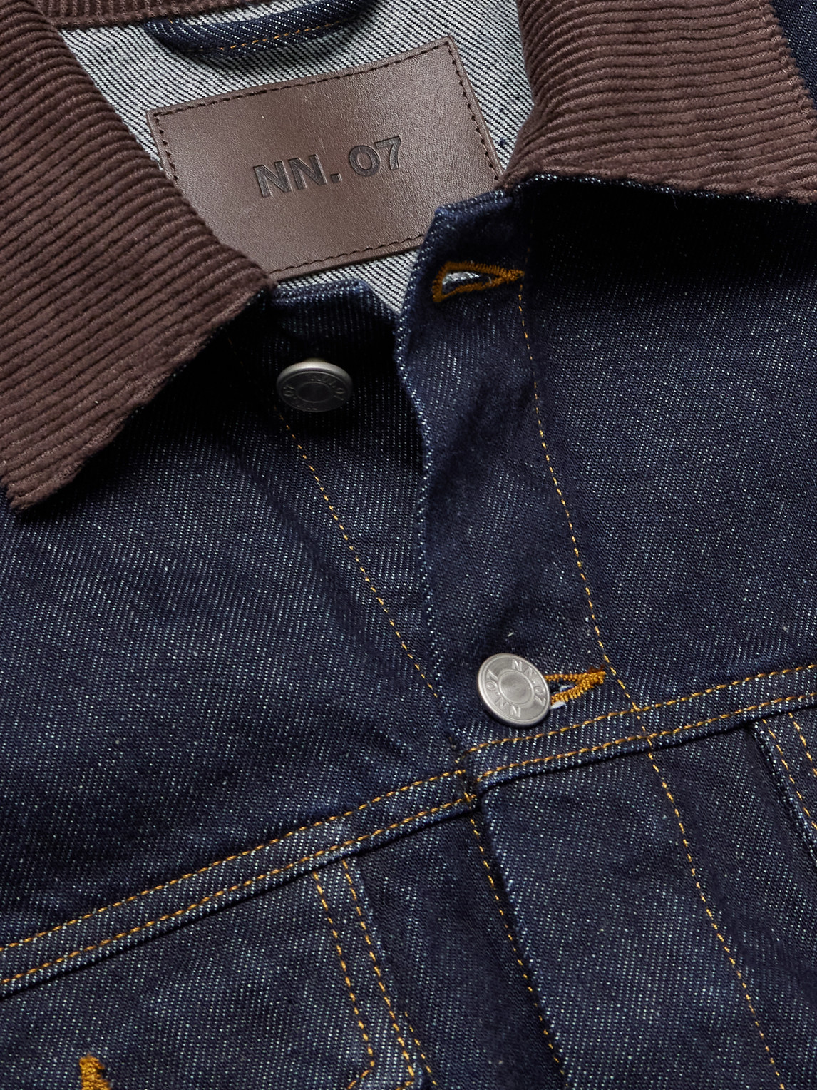 Roy 1882 Corduroy-Trimmed Organic Denim Jacket