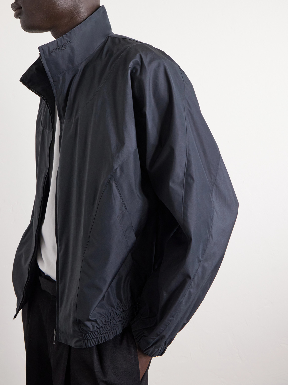 Givenchy Cotton-blend Shell Blouson Jacket In Black