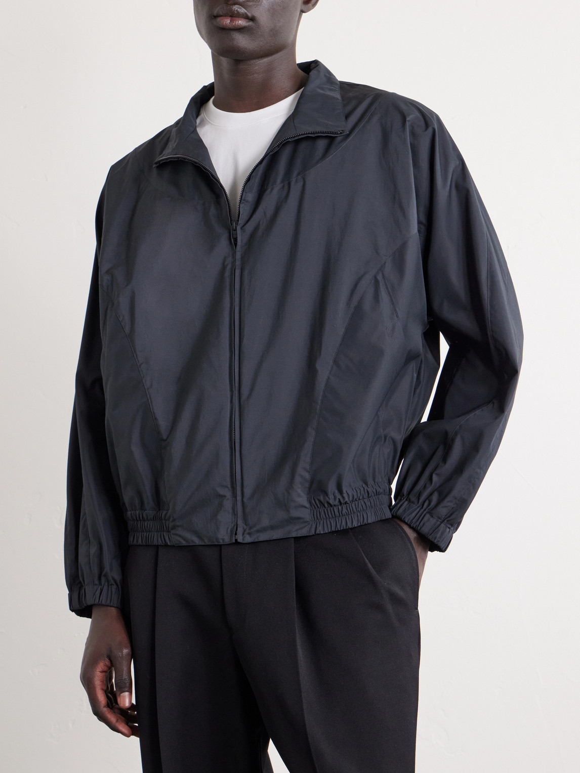 Givenchy Cotton-blend Shell Blouson Jacket In Black