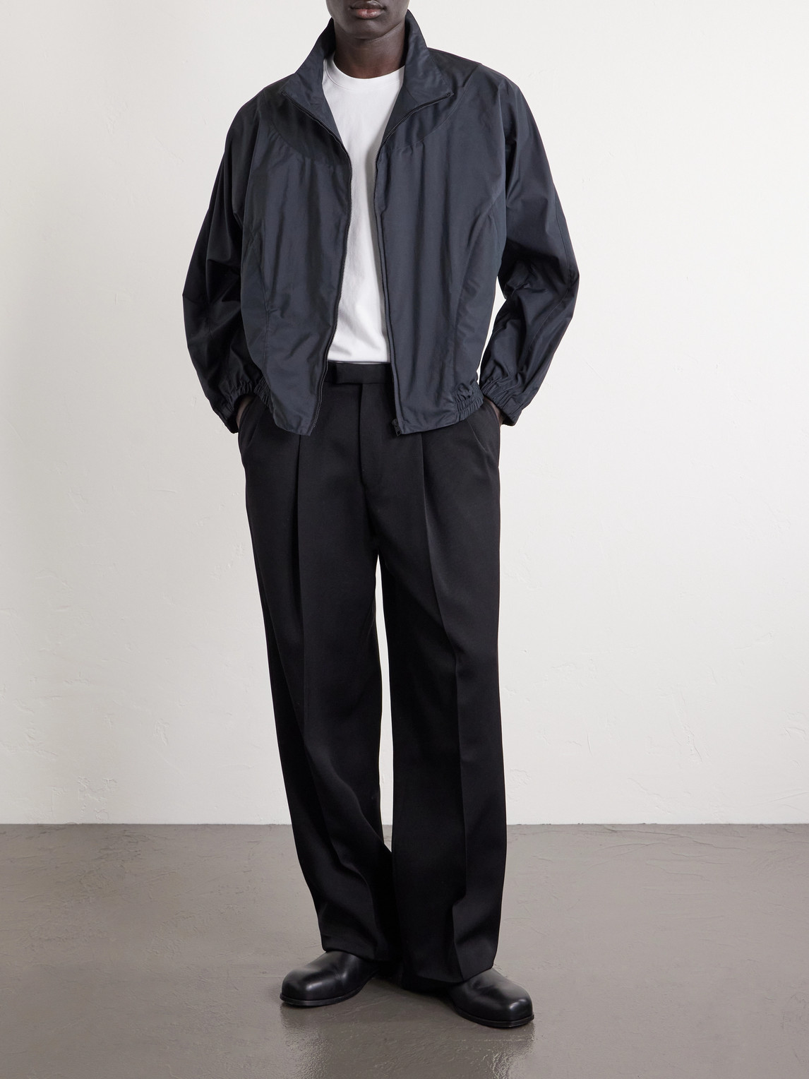 Givenchy Cotton-blend Shell Blouson Jacket In Black