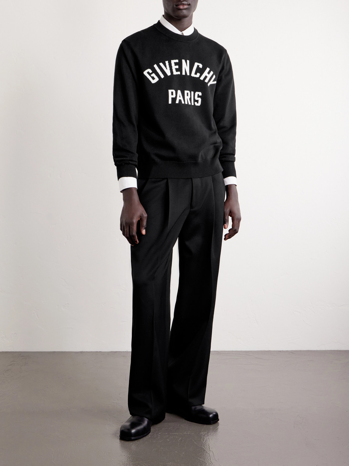 Knitted Cotton-Blend Sweater