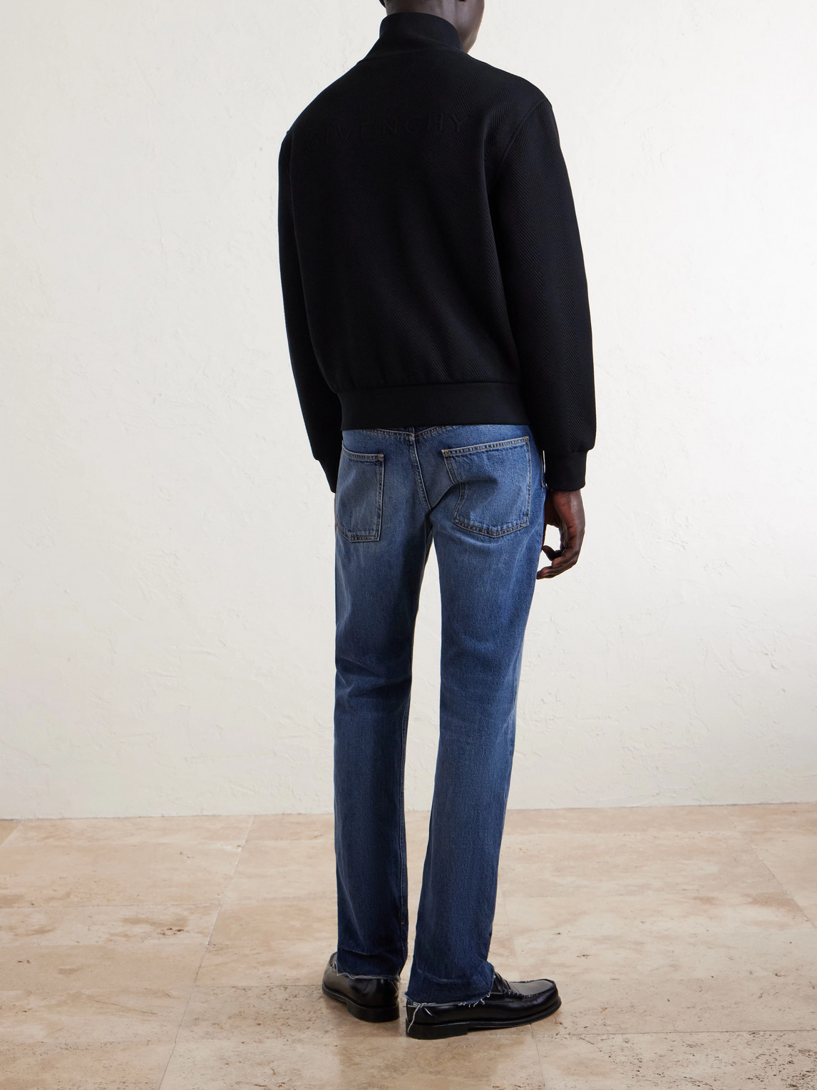 Cotton-Blend Zip-Up Sweatshirt